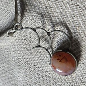 Vintage 1970s Artisan Agate Choker - Handmade Modernist Statement